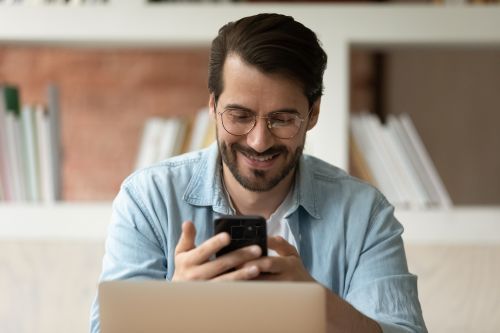 Man Using Mobile Phone